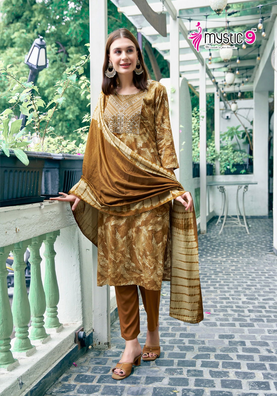 Sabri Vol 1 By Mystic 9 Rayon Printed Kurti With Bottom Dupatta Wholesalers In Delhi
